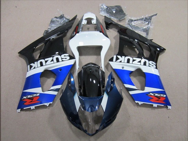 Azul Blanco Calcomanía Kits Completo Carenado Moto ABS Suzuki GSXR 1000 K3 2003-2004