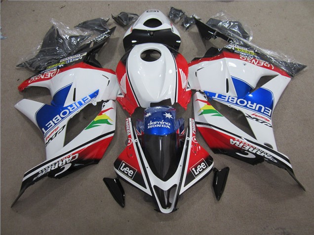 Azul Blanco EUROBET Lee Carenado Moto Honda CBR 600 RR 2009-2012