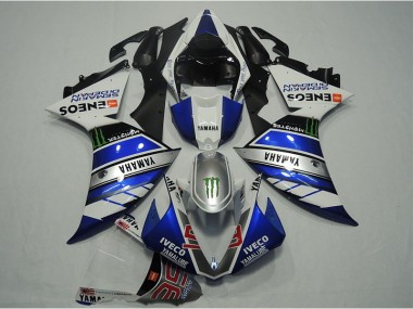 Azul Blanco IVECO Carenado Moto Yamaha R1 2012-2014