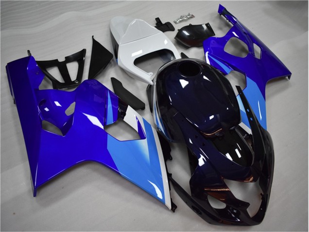 Azul Blanco Kits Completo Carenado Moto ABS Suzuki GSXR 600 / 750 K4 2004-2005