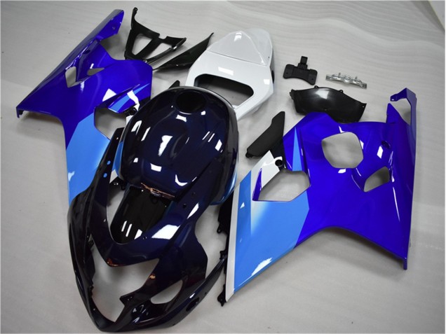 Azul Blanco Kits Completo Carenado Moto ABS Suzuki GSXR 600 / 750 K4 2004-2005