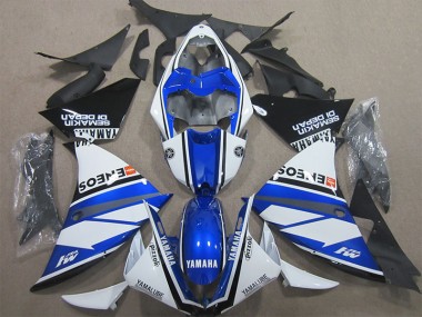 Azul Blanco Kits Completo Carenado Moto ABS Yamaha R1 2009-2011