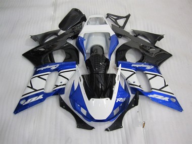 Azul Blanco Negro Carenado Moto Yamaha R6 1998-2002