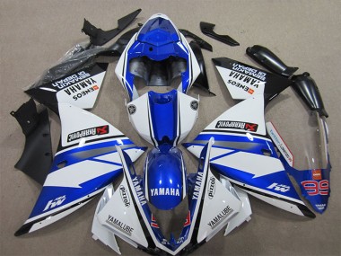 Azul Blanco Pizzoli Carenado Moto Yamaha R1 2012-2014