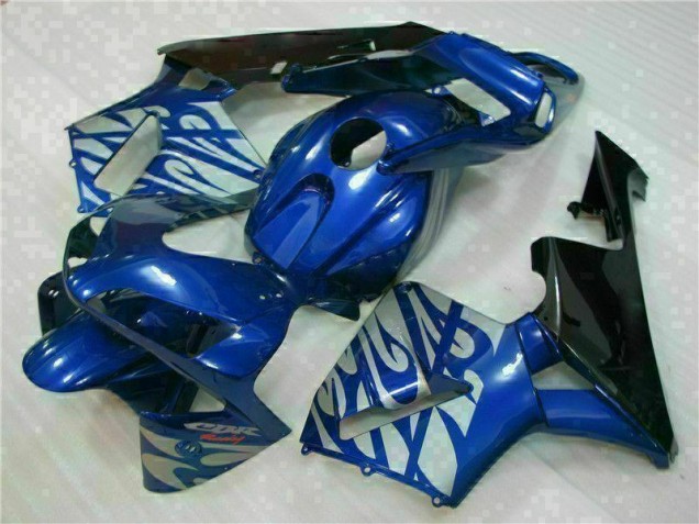 Azul con Plata Llama Carenado Moto Honda CBR 600 RR 2003-2004