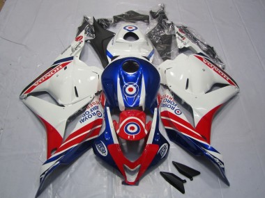 Blanco Azul Rojo Moto Plástica Honda CBR 600 RR 2009-2012