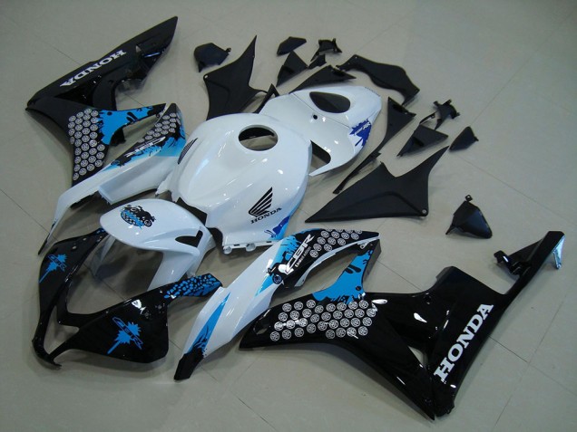 Blanco Negro Azul Carenado Moto Honda CBR 600 RR 2007-2008