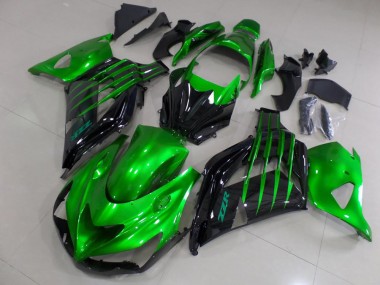 Caramelo Verde & Negro Carenado Moto Kawasaki ZX14R ZZR 1400 2012-2021