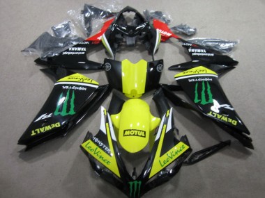 Negro Amarillo Motul Leovince Carenado Moto Yamaha R1 2007-2008