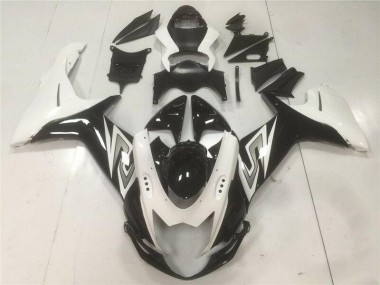 Negro Blanco Carenado & Plástico Moto Suzuki GSXR 600 / 750 K11 2011-2021