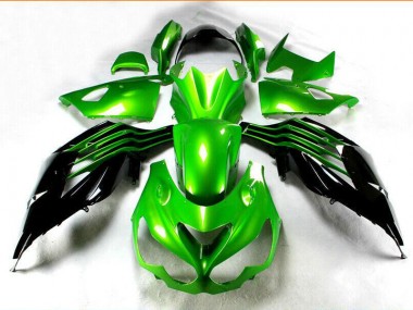 Negro Verde Kit Carenado Moto Kawasaki ZX14R ZZR 1400 2012-2021