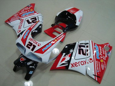 Rojo Blanco Xerox 21 Kits Carenado Moto Ducati 748 916 996 996S 1993-2005