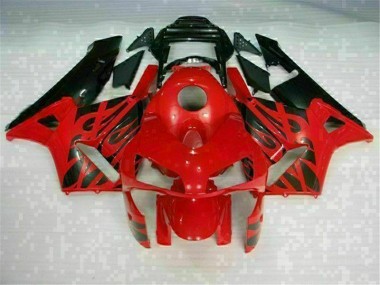 Rojo Negro ABS Moto Plástico Honda CBR 600 RR 2003-2004