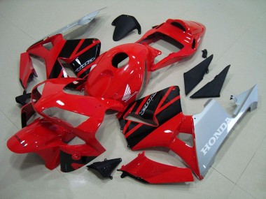 Rojo Plata Carenado Moto Honda CBR 600 RR 2003-2004