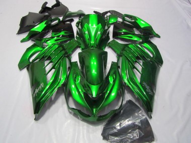 Verde Blanco Ninja Calcomanía Carenado Moto Kawasaki ZX14R ZZR 1400 2012-2021