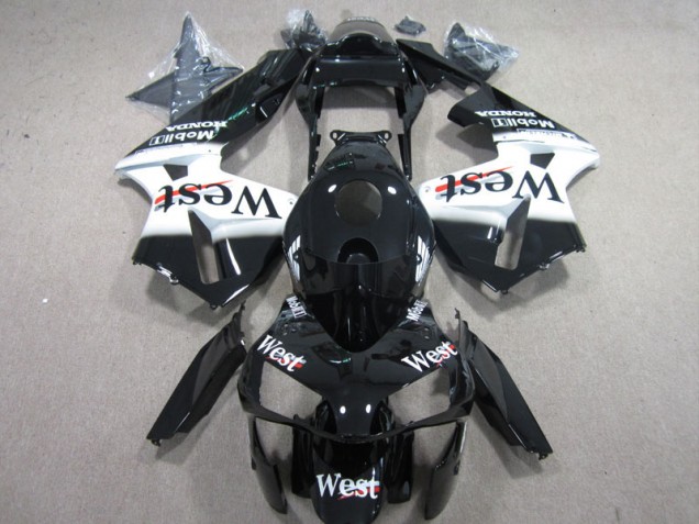 West Blanco Negro Carenado Moto Honda CBR 600 RR 2003-2004